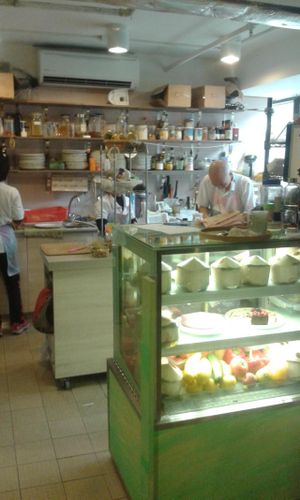 Kitchen at GreenWoods Raw Cafe in Kowloon