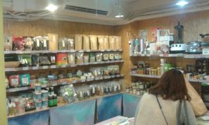 Organic shop at GreenWoods Raw Cafe in Kowloon