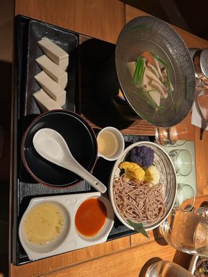 Tofu hot pot (4th course in vegan omakase)  at Sensei by Nobu  in Lanai