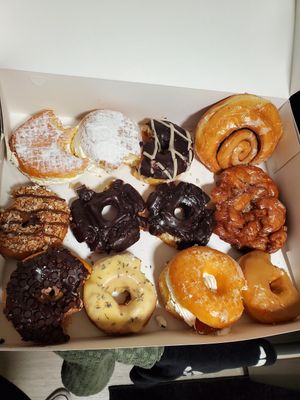 Took a bite out of each one. Soooo gooood at Donut Friend - Highland Park in Los Angeles