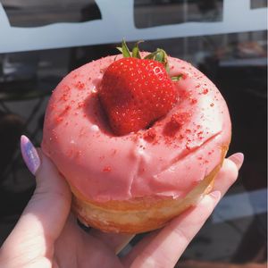 Strawberry donut  at Donut Friend - Highland Park in Los Angeles