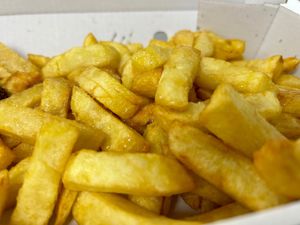 Chips at Trenchers Takeaway - Bridge St in Whitby