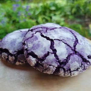 Ube Crackle Cookies at Elysium Treats in Corvallis