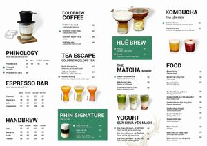 Menu 26/06/2025 at PhinHolic Hand-brew in Hue