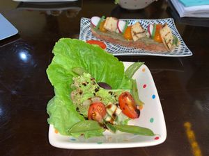 The Eggplant Tartine Side Salad - The Hoi An ~ Vinaigrette completes this!!
All "Hoi An Fresh" vegetables at Alaha Coffee & Fusion Vegetarian Cuisine in Hoi An