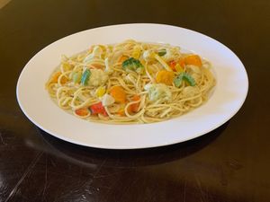 Spaghetti Primavera at Alaha Coffee & Fusion Vegetarian Cuisine in Hoi An