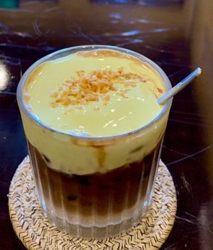 Hoi An Green Rice Coffee (my favorite!) at Alaha Coffee & Fusion Vegetarian Cuisine in Hoi An