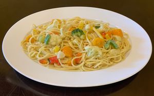 Hoi An Pasta Primavera at Alaha Coffee & Fusion Vegetarian Cuisine in Hoi An