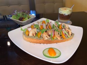 Hoi An Aubergine Ciabatta! at Alaha Coffee & Fusion Vegetarian Cuisine in Hoi An