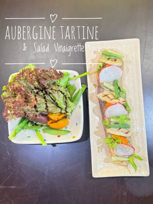 Aubergine Tartine & Salad Vinaigrette at Alaha Coffee & Fusion Vegetarian Cuisine in Hoi An