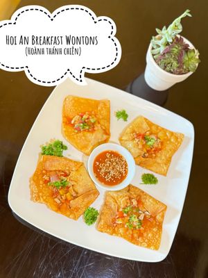 Hoi An Breakfast Wontons at Alaha Coffee & Fusion Vegetarian Cuisine in Hoi An