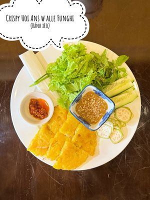 Crispy Hoi Ans w alle Funghi at Alaha Coffee & Fusion Vegetarian Cuisine in Hoi An
