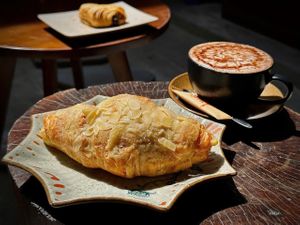 Special Capuccino & Croissane at Alaha Coffee & Fusion Vegetarian Cuisine in Hoi An