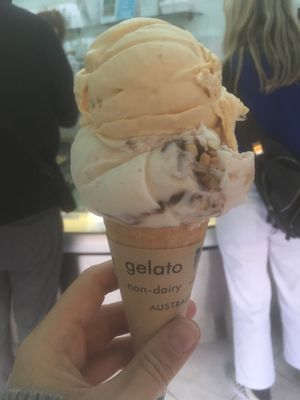 Hokey pokey and peanut butter at Gelato Blue in Newtown