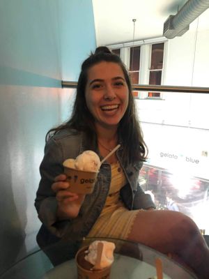 Happiness is icecream at Gelato Blue in Newtown