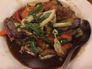 Vegan Eggplant Dish at Sukho Thai - Marigny in New Orleans