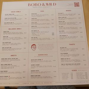 Menu at Bobo & Wild - East Village in East London
