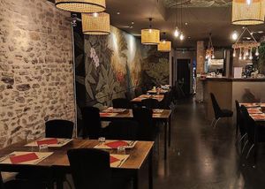 Inside the restaurant at Spice Lounge in Saint-etienne