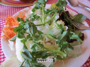 first course:  a simple salad at Comedor Familiar Vegetariano in Mexico City