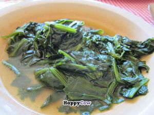 cooked spinach at Comedor Familiar Vegetariano in Mexico City