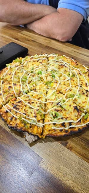 Vegan butter cheekin pizza - the standout for us! Absolutely delicious at Greenzilla in St Kilda