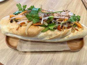 Bánh mì with grilled veggies  at LIKE COFFEE - Happy Garden in Cat Ba