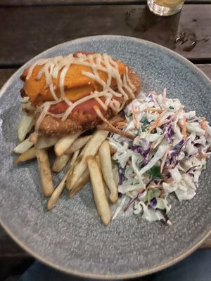 Vegan parmigiana   at Brisbane Brewing Co - woolloongabba in Woolloongabba