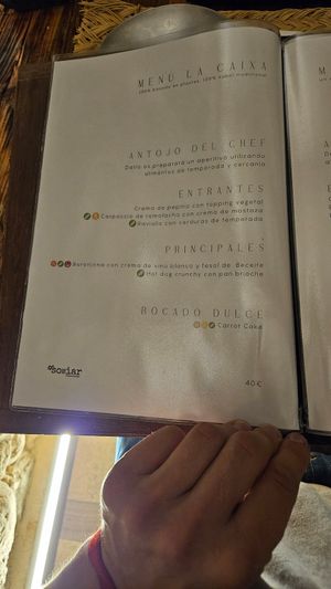 Menú vegano at Restaurante Gastronómico Somiar in Valderrobres