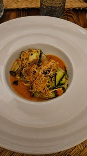 Raviolis de calabacin at Restaurante Gastronómico Somiar in Valderrobres