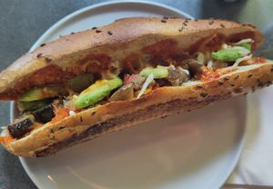 Avocado and paprika baguette at Espresso House - Olav V's gate 2 in Oslo