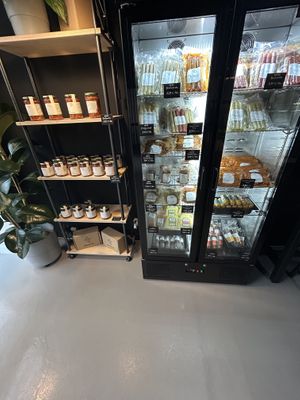 Various meat substitutes and sauces #Veganuary at Die Vegane Fleischerei in Berlin