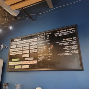 Menu at JT's Creamery in Holly Springs