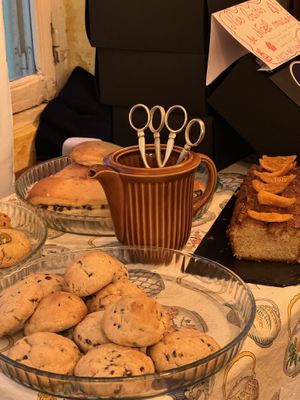 Dessert selection when I visited   at Mimosa in Poitiers