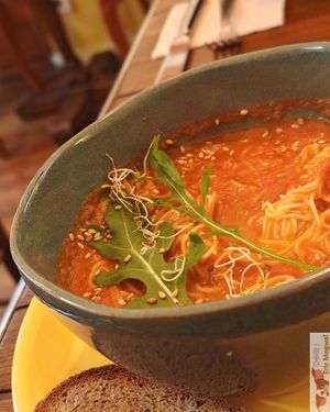 tomato and vermicelli soup at Mimosa in Poitiers