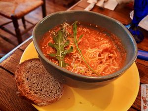 tomato and vermicelli soup at Mimosa in Poitiers