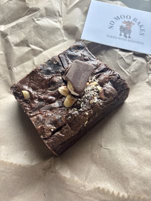 Hazelnut brownie  at No Moo Bakes in Alnwick