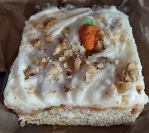 Carrot cake at No Moo Bakes in Alnwick