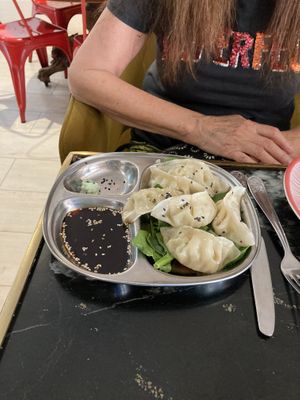 Vegan gyozas  at Pan y Circo in Sevilla
