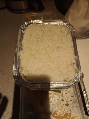 Boiled rice at New Dragon in Castlebar