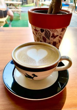 Oat latte at Spill the Bean  in Dubai