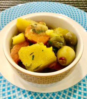 Vegetable tagine at Crescendo in Dubai