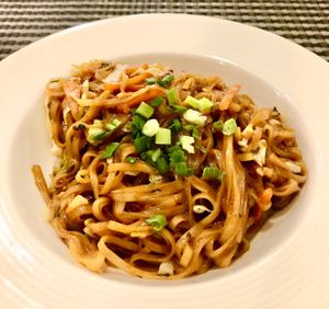 Asian noodles at Crescendo in Dubai