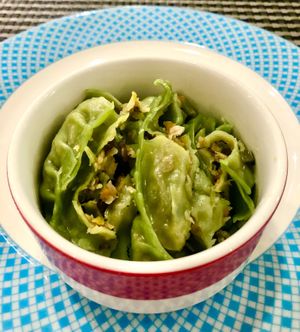 Vegetable dumplings  at Crescendo in Dubai