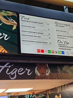 Menu as of Feb 1 2025 #Veganuary at Madame Tiger - Food Stand in Calgary