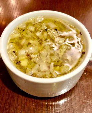 Vegetable soup  at Makan Restaurant in Dubai