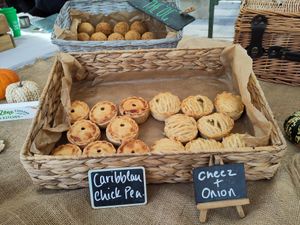 Tasty little pies at Relevance in Leeds
