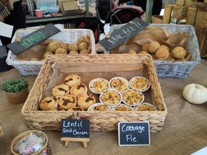 Scotch eggs, pies and shepherds pie at Relevance in Leeds