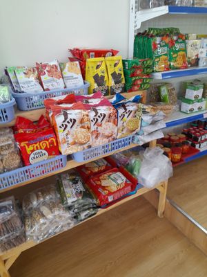 Little shop selling vegan products at Phở chay 41 in Ho Chi Minh City
