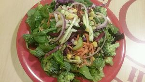 Make your own veggie salad at the salad buffet at Sweet Tomatoes in Naples