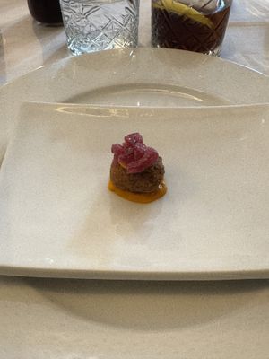 A small entre provided by the restaurant   at Da Gio in Reggio Calabria